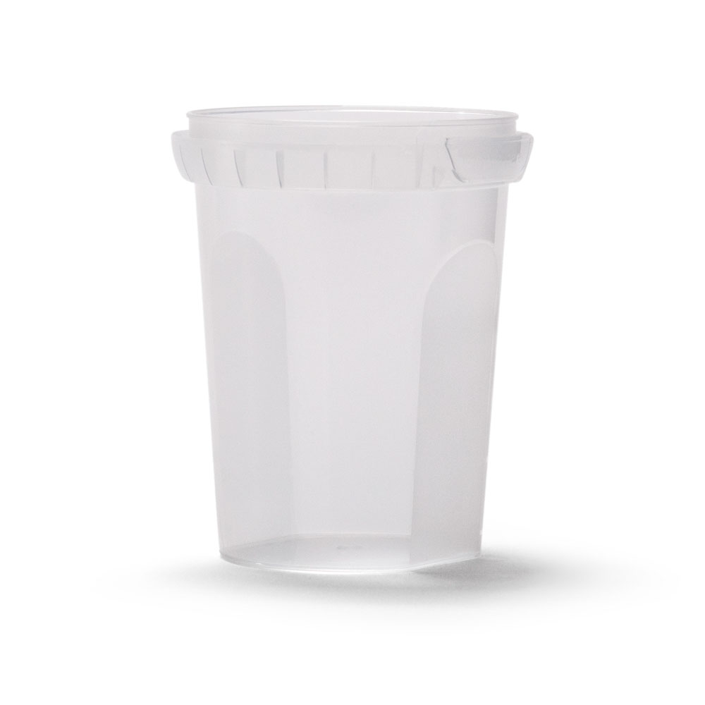 48 oz. White PP Round Tamper Evident Container, 145mm