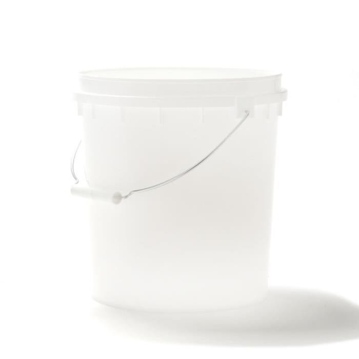 1/2 Gallon (64 oz.) White HDPE Plastic Pry-off Container with