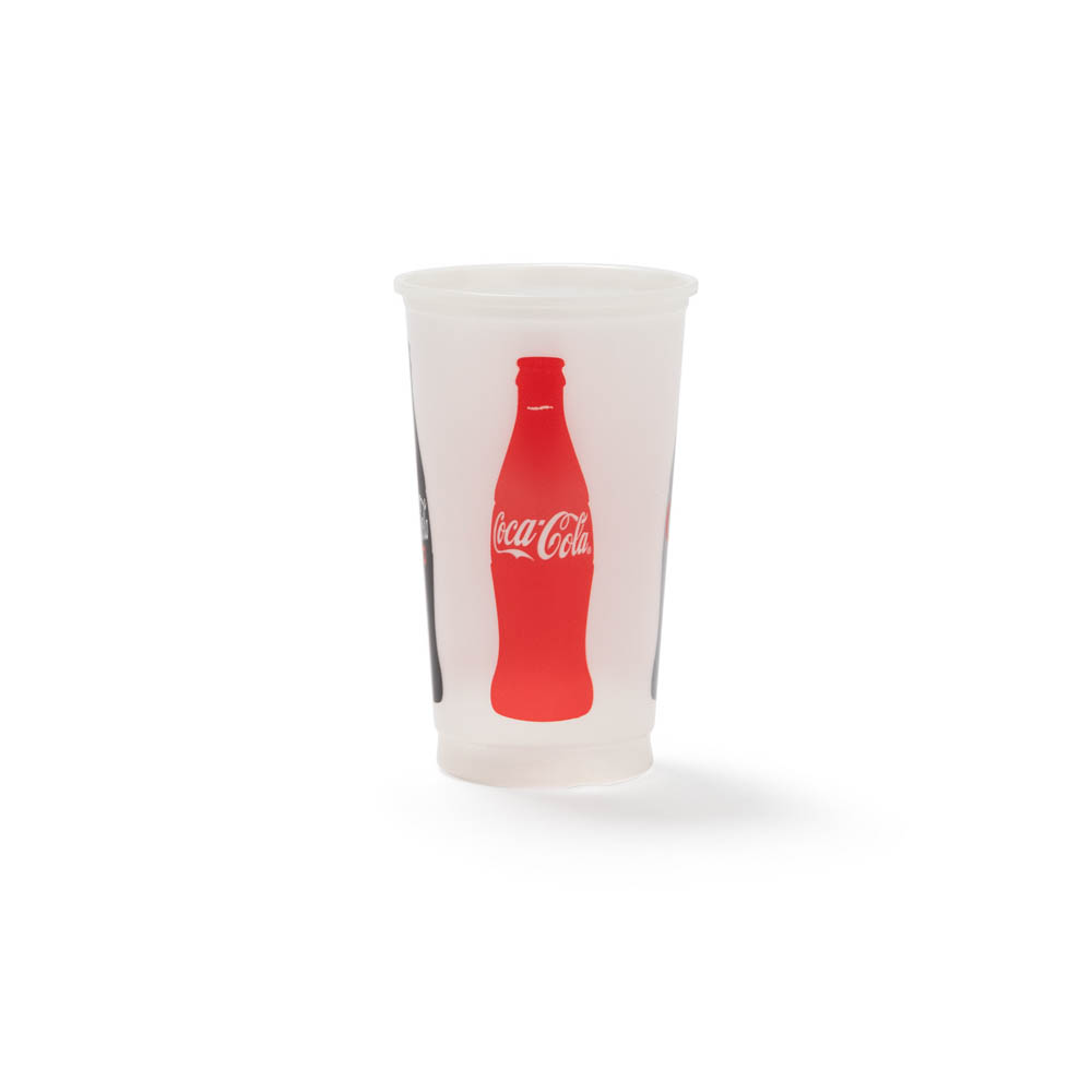 Glass coca cola shop cups