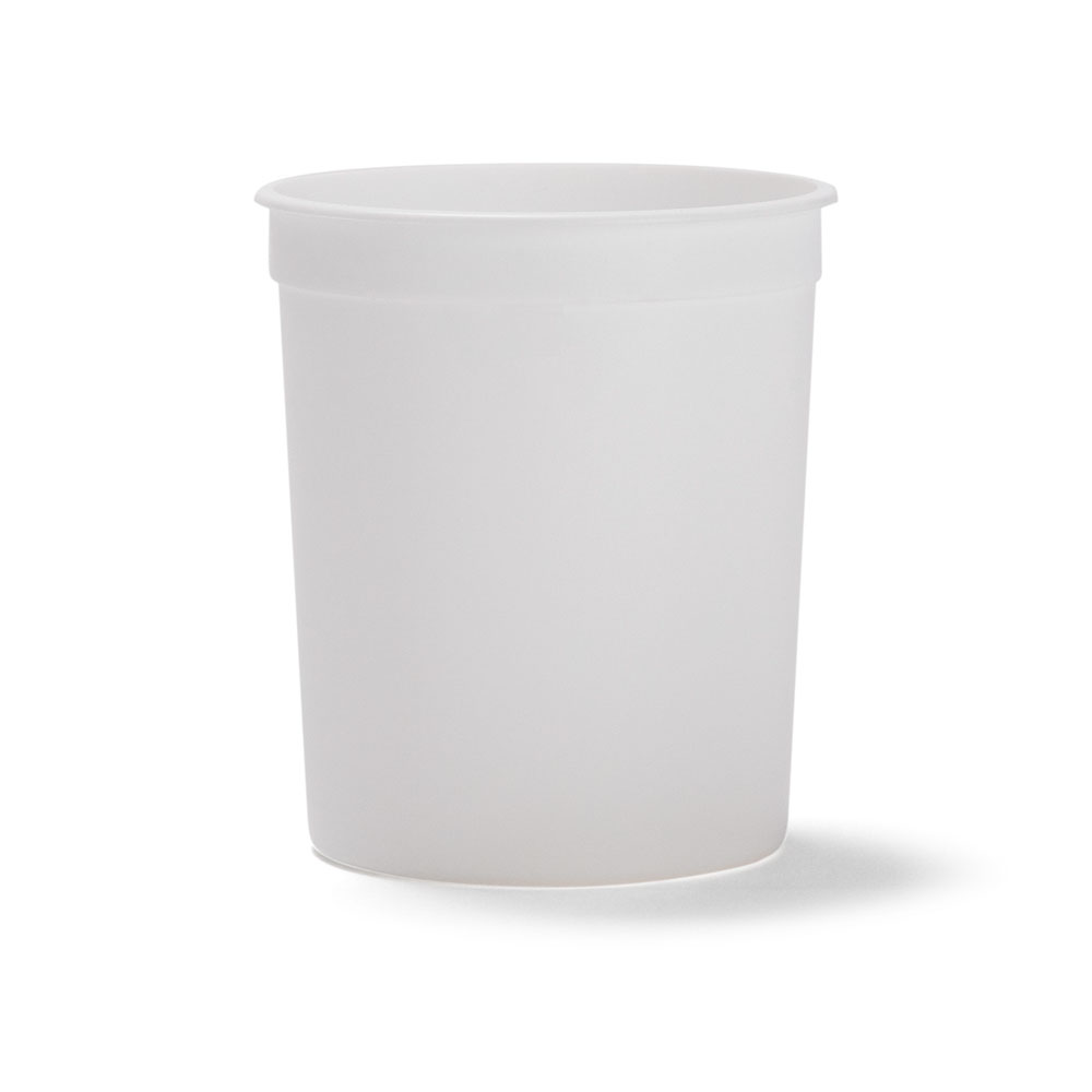 32 oz. White PP Plastic Round Container, L409 - The Cary Company