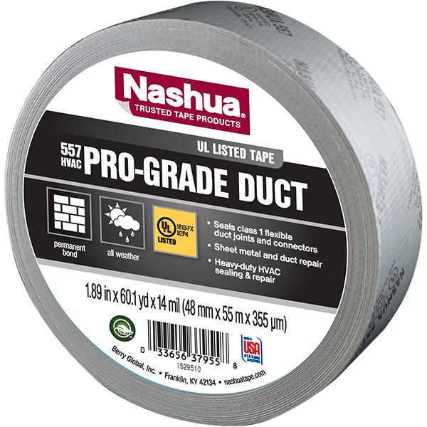 Nashua Pro-Grade Code Approved Duct Tape - UL 181B-FX Listed - Pro-Grade  Code Approved Duct Tape
