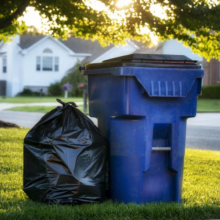 Wide mouth trash bags top