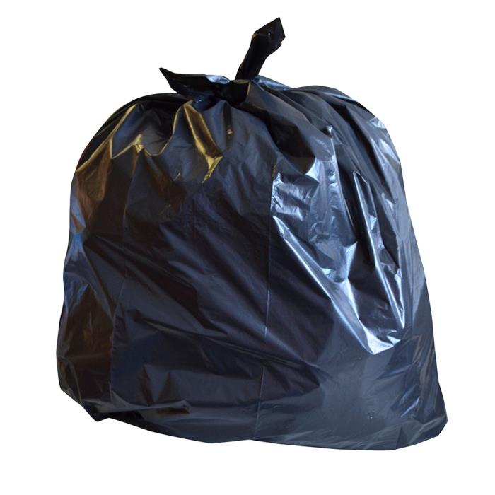 Berry Plastics 55 Gal. 0.9 Mil 45 X 52 Black Low-Density Trash Bags Case  Of 100