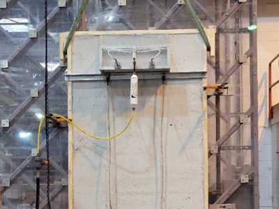 Figure 2: ASTM E2273 Test Setup at Independent, Third-Party Lab for TYPAR® BuildingWrap and TYPAR® MetroWrap