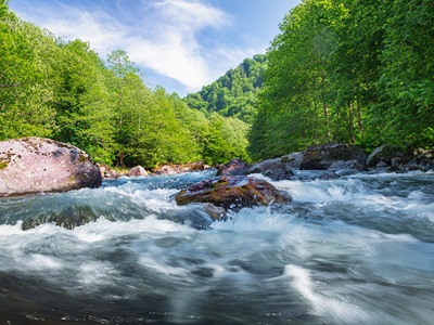 Clean running water to illustrate water efficiency projects