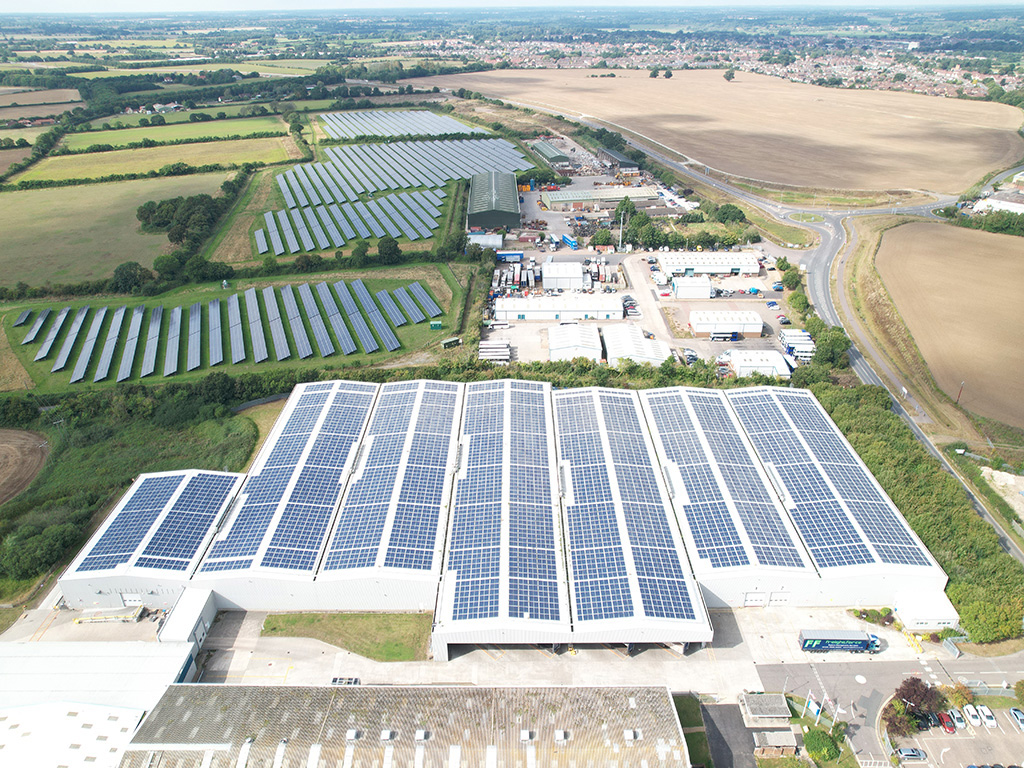 Solar panels to generate renewable energy at a Berry Global facility 